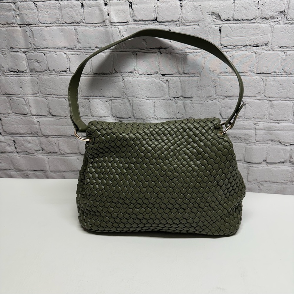 Anthropologie Melie Bianco Natalia Medium Vegan Leather Bag in Olive - Picture 2 of 12